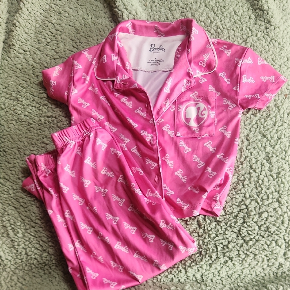 Barbie Logo Pink Pajama Set for Kids